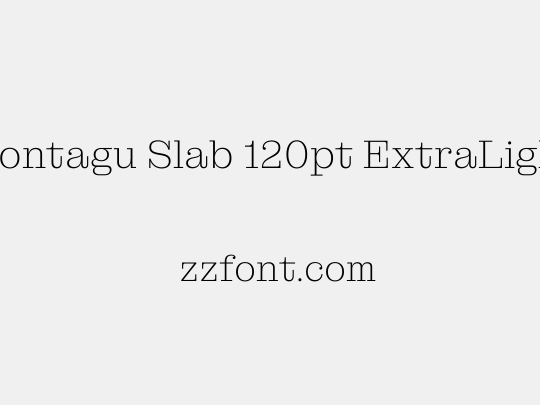 Montagu Slab 120pt ExtraLight