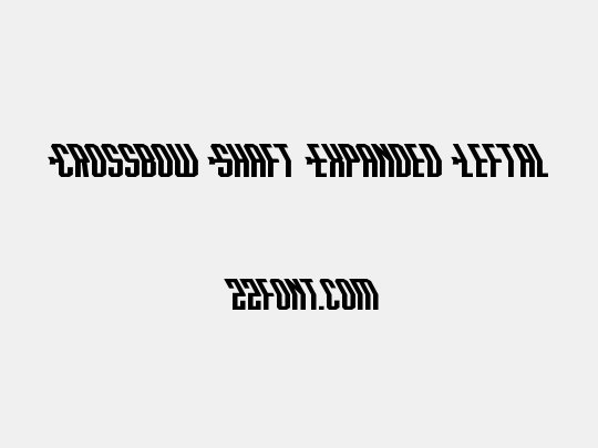 Crossbow Shaft Expanded Leftal