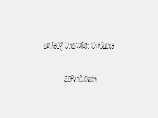 Lovely Unicorn Outline