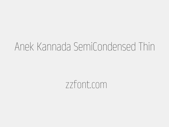 Anek Kannada SemiCondensed Thin
