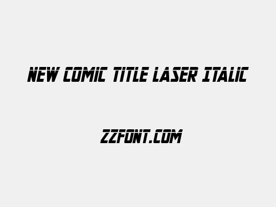 New Comic Title Laser Italic