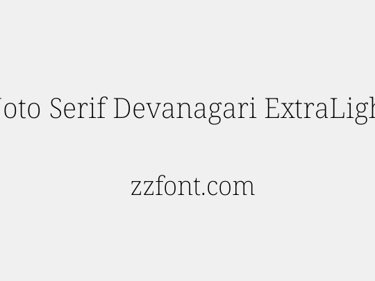 Noto Serif Devanagari ExtraLight