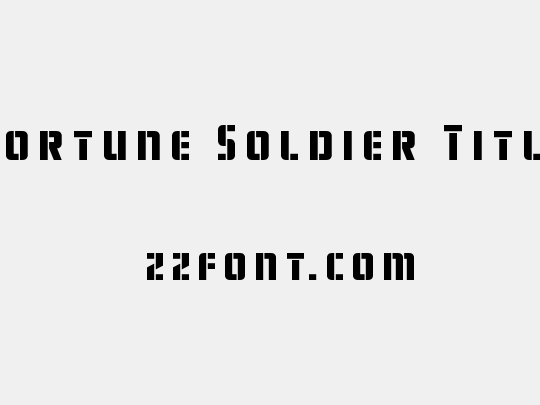 Fortune Soldier Title
