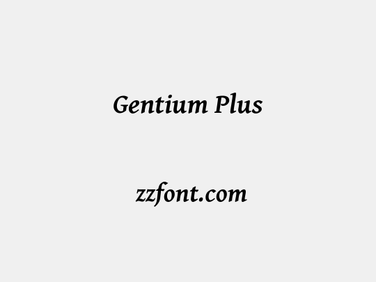 Gentium Plus