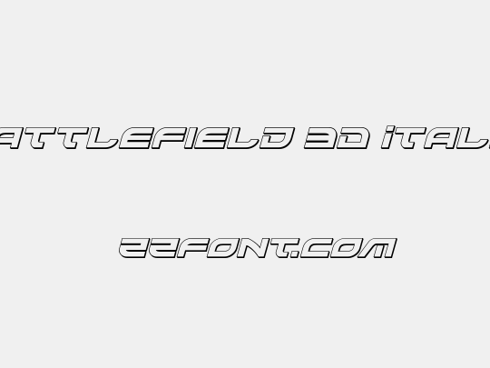 Battlefield 3D Italic