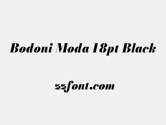 Bodoni Moda 18pt Black
