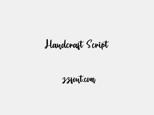 Handcraft Script