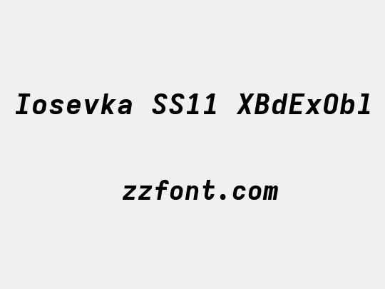 Iosevka SS11 XBdExObl