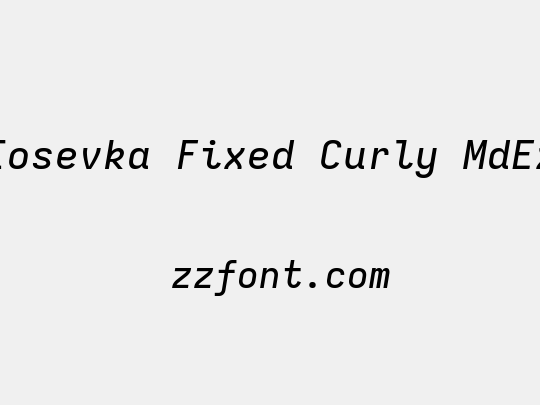 Iosevka Fixed Curly MdEx
