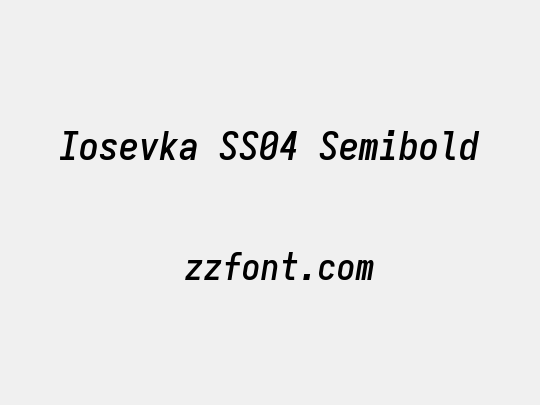 Iosevka SS04 Semibold