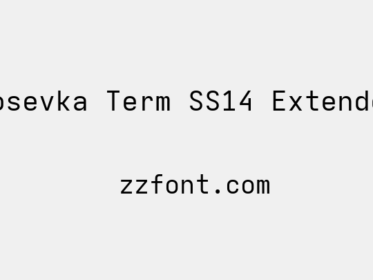 Iosevka Term SS14 Extended