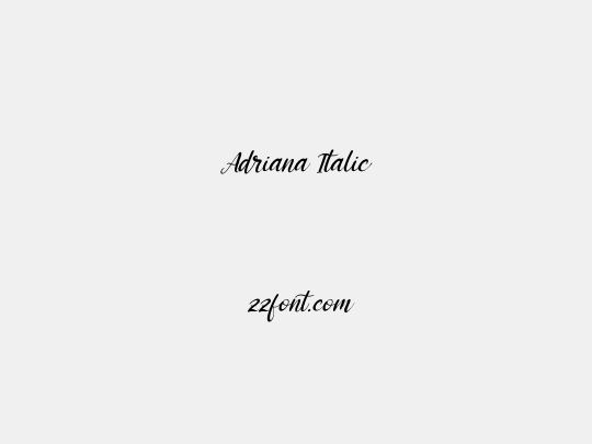 Adriana Italic