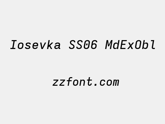 Iosevka SS06 MdExObl