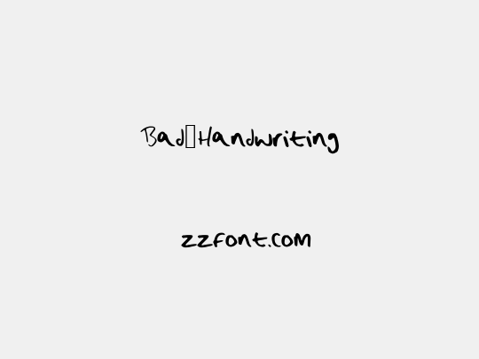 Bad_Handwriting