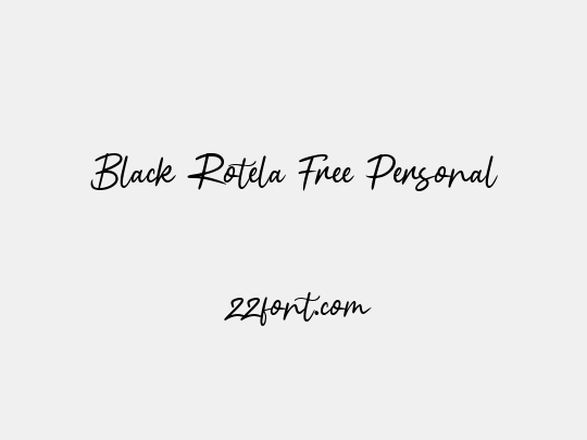 Black Rotela Free Personal