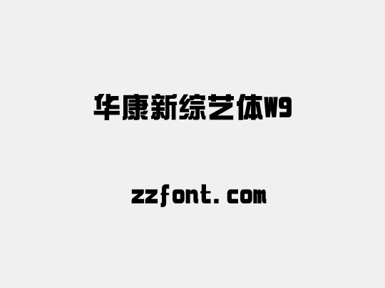 华康新综艺体W9