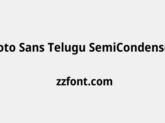 Noto Sans Telugu SemiCondensed