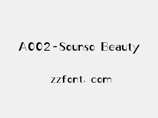 A002-Sounso Beauty
