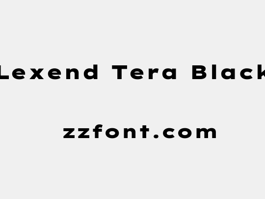 Lexend Tera Black