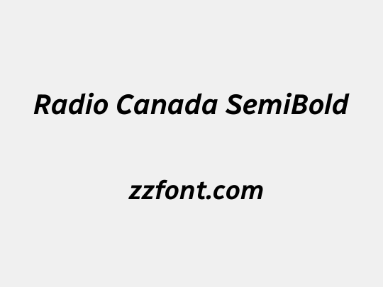 Radio Canada SemiBold