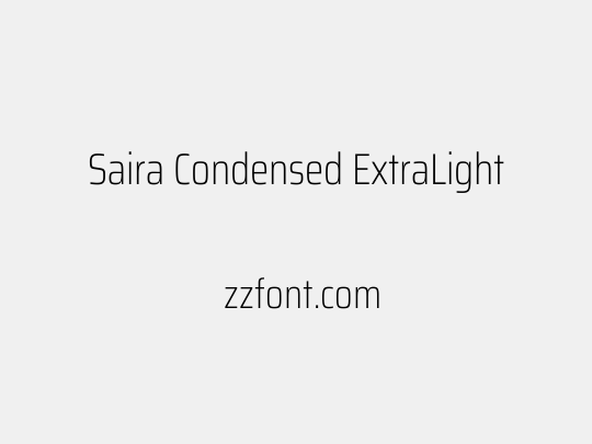 Saira Condensed ExtraLight