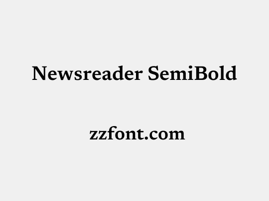Newsreader SemiBold