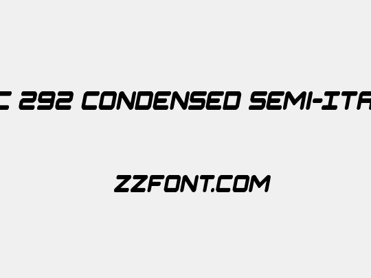 NGC 292 Condensed Semi-Italic