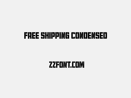 Free Shipping Condensed