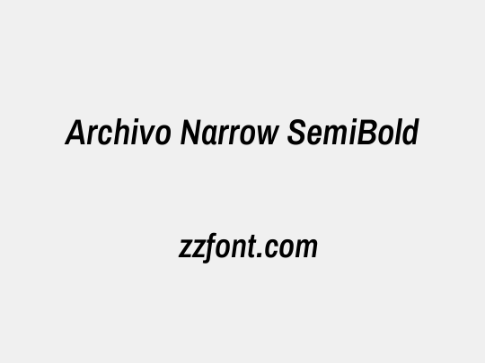 Archivo Narrow SemiBold