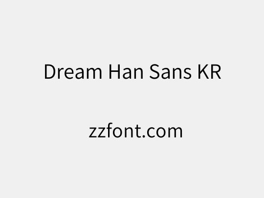 Dream Han Sans KR