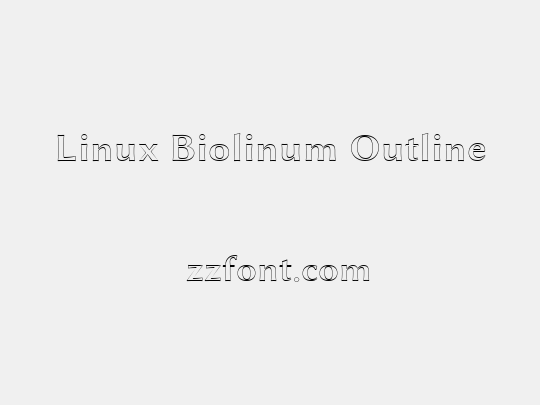 Linux Biolinum Outline