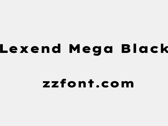 Lexend Mega Black