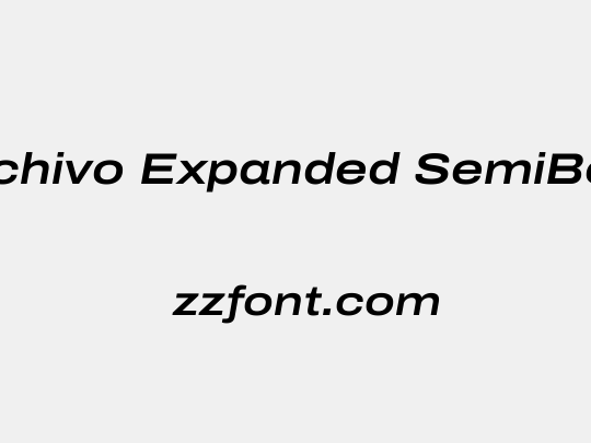 Archivo Expanded SemiBold