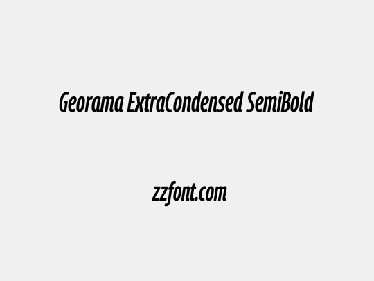 Georama ExtraCondensed SemiBold
