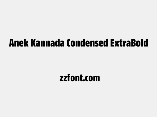 Anek Kannada Condensed ExtraBold