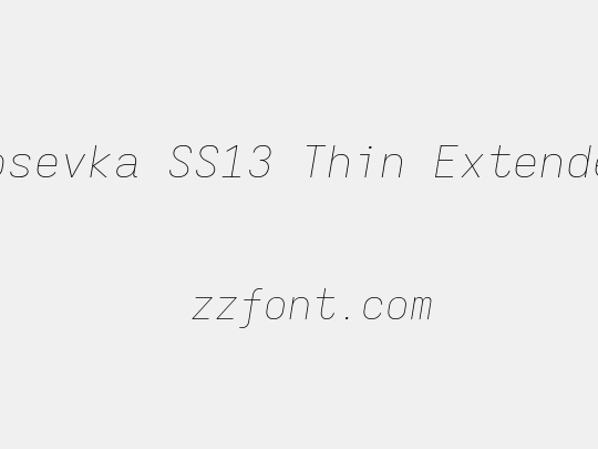 Iosevka SS13 Thin Extended