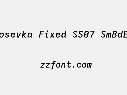 Iosevka Fixed SS07 SmBdEx