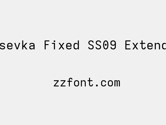 Iosevka Fixed SS09 Extended