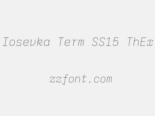 Iosevka Term SS15 ThEx