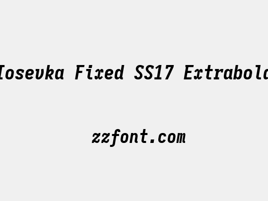 Iosevka Fixed SS17 Extrabold