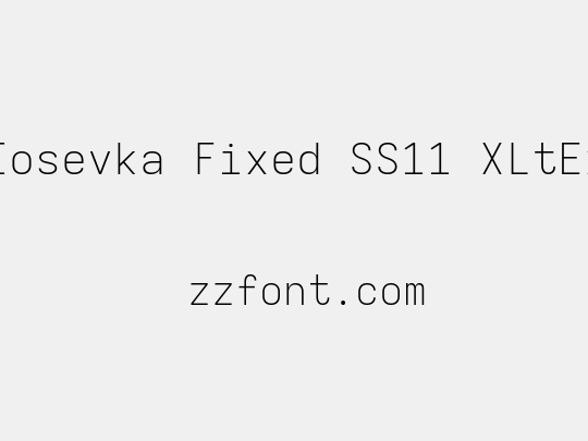 Iosevka Fixed SS11 XLtEx