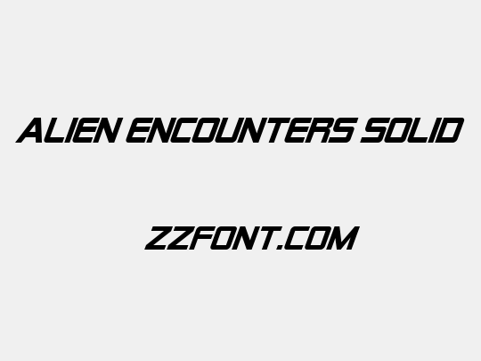 Alien Encounters Solid