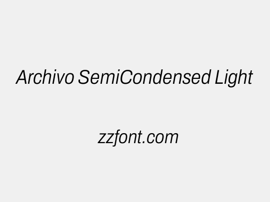 Archivo SemiCondensed Light