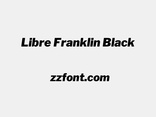 Libre Franklin Black