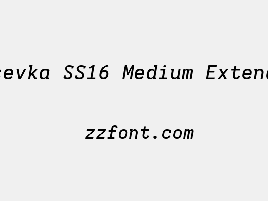 Iosevka SS16 Medium Extended