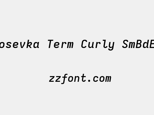 Iosevka Term Curly SmBdEx