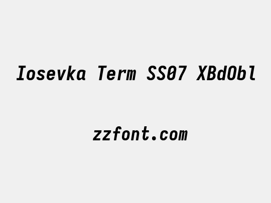 Iosevka Term SS07 XBdObl