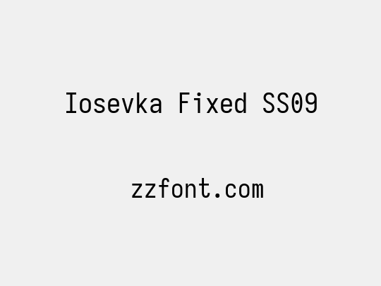 Iosevka Fixed SS09