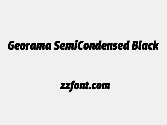 Georama SemiCondensed Black
