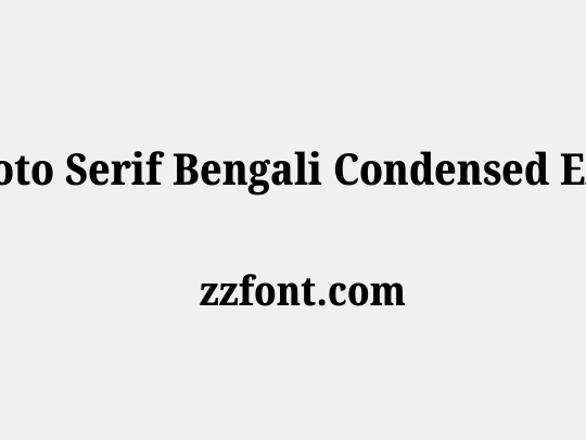 Noto Serif Bengali Condensed ExtraBold